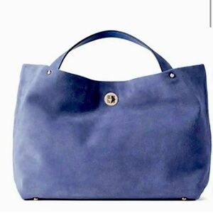 Kate Spade Blue Suede Bag - Stardust Willa Satchel